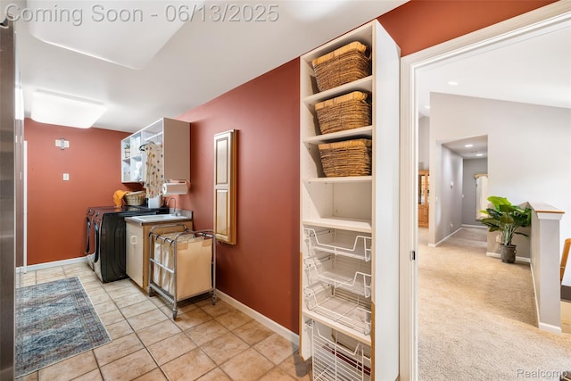 4230 Mill Lake Rd, Lake Orion, MI 48360 - kitchen with washing machine and dryer and recessed lighting
