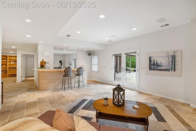 4230 Mill Lake Rd, Lake Orion, MI 48360 - living area featuring light tile patterned floors and recessed lighting
