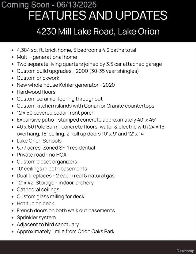 4230 Mill Lake Rd, Lake Orion, MI 48360 - view of miscellaneous document