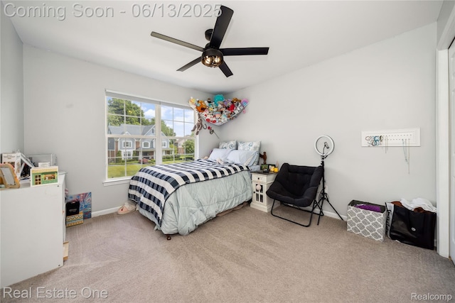 3788 High Grove Way, Lake Orion, MI 48360 - carpeted bedroom featuring baseboards and a ceiling fan