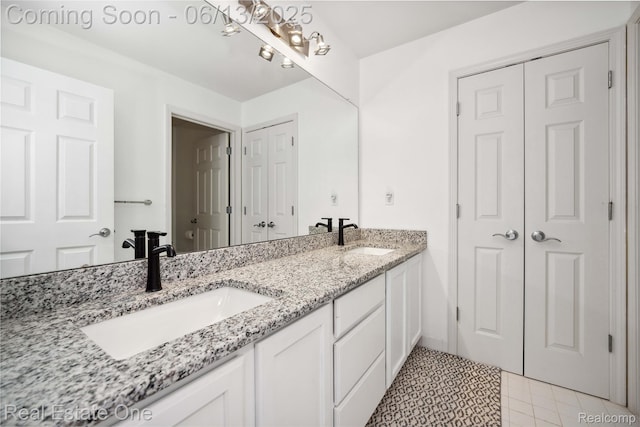 3788 High Grove Way, Lake Orion, MI 48360 - bathroom featuring double vanity and tile patterned flooring