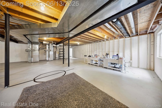 3788 High Grove Way, Lake Orion, MI 48360 - unfinished basement with water heater and heating unit