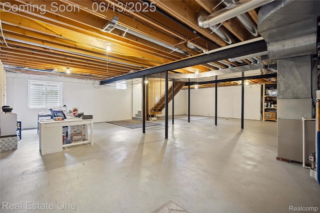 3788 High Grove Way, Lake Orion, MI 48360 - below grade area with stairway and heating unit