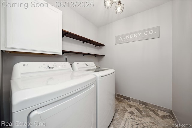 3788 High Grove Way, Lake Orion, MI 48360 - laundry room with washer and dryer, baseboards, and cabinet space