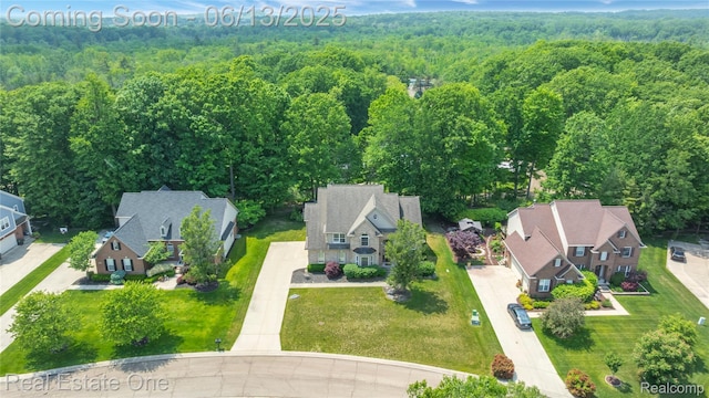 3788 High Grove Way, Lake Orion, MI 48360 - aerial view of residential area featuring a forest