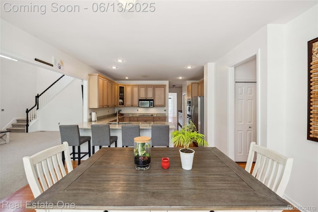 3788 High Grove Way, Lake Orion, MI 48360 - dining area with stairs and recessed lighting