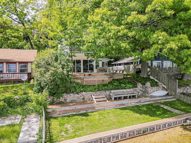 227 Ora Rd, Oxford, MI 48371 - rear view of property with a wooden deck