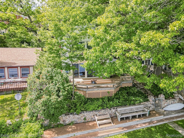227 Ora Rd, Oxford, MI 48371 - view of yard with a wooden deck