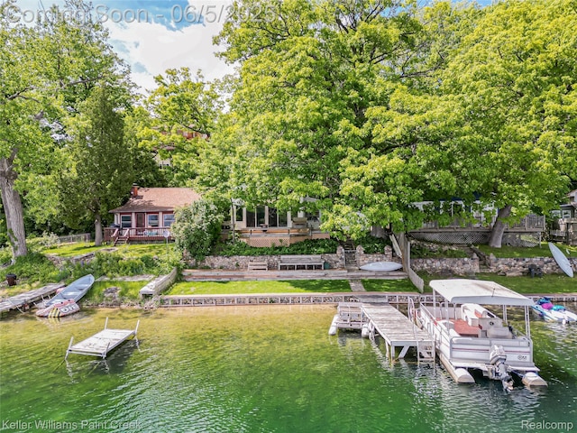 227 Ora Rd, Oxford, MI 48371 - dock with a deck with water view