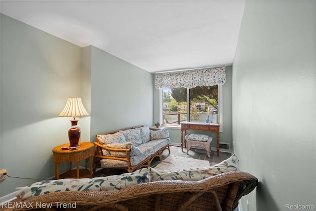 4044 Fieldview Ave, West Bloomfield, MI 48324 - living area featuring baseboards and wood finished floors
