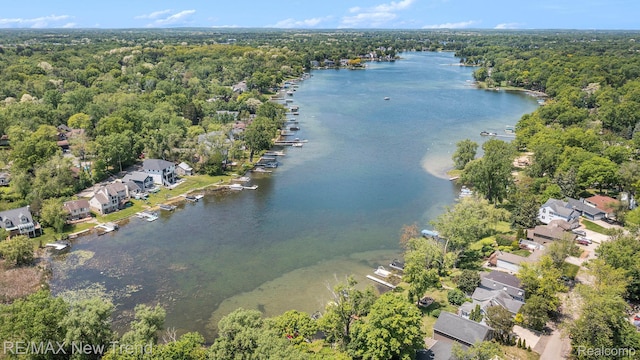 4044 Fieldview Ave, West Bloomfield, MI 48324 - aerial view of residential area with a nearby body of water and a forest