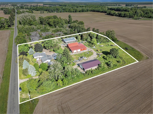19146 Fairchild Rd, Constantine, MI 49042 - overview of rural landscape with property boundaries highlighted