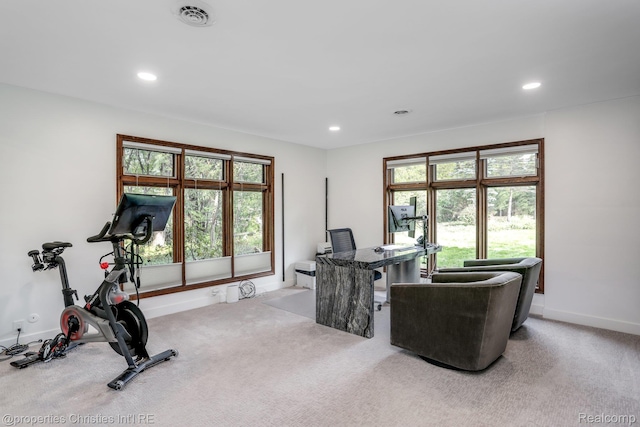 1093 Greentree Rd, Bloomfield Hills, MI 48304 - carpeted office space with recessed lighting and baseboards