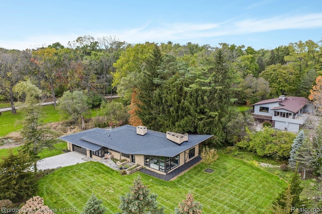 1093 Greentree Rd, Bloomfield Hills, MI 48304 - view from above of property featuring a heavily wooded area