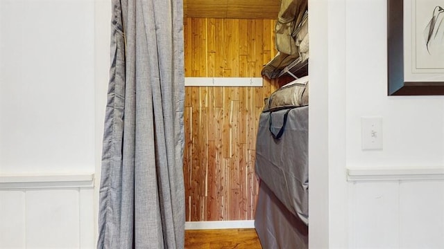 14883 Hideaway Dr, Vandalia, MI 49095 - bathroom featuring wood walls