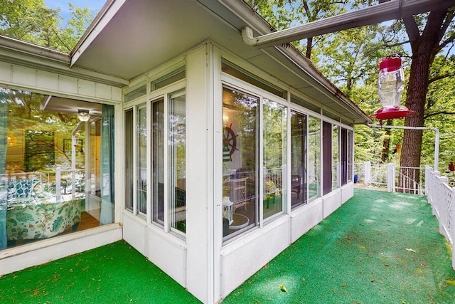 14883 Hideaway Dr, Vandalia, MI 49095 - view of side of home featuring a sunroom