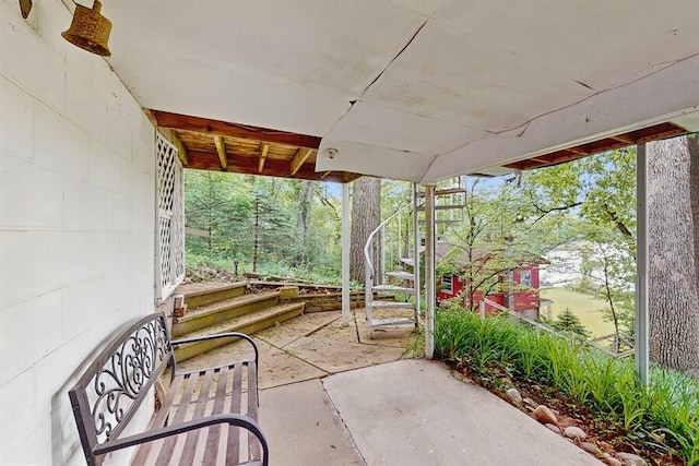 14883 Hideaway Dr, Vandalia, MI 49095 - view of patio / terrace with stairs