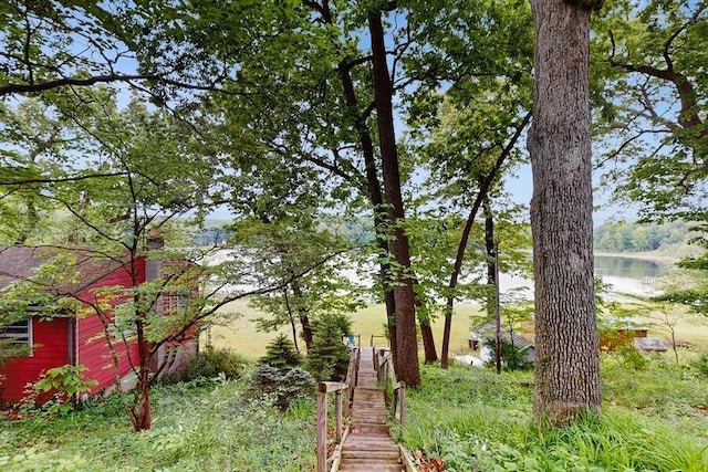 14883 Hideaway Dr, Vandalia, MI 49095 - view of yard with a water view