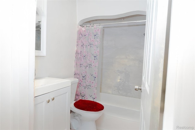 19176 Barlow St, Detroit, MI 48205 - bathroom featuring vanity, shower / bath combination with curtain, and toilet