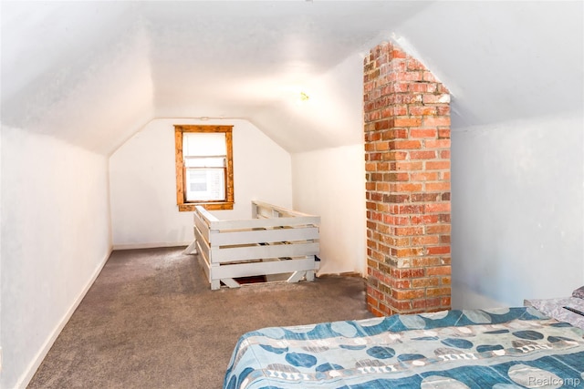 19176 Barlow St, Detroit, MI 48205 - bedroom with lofted ceiling, carpet flooring, and baseboards