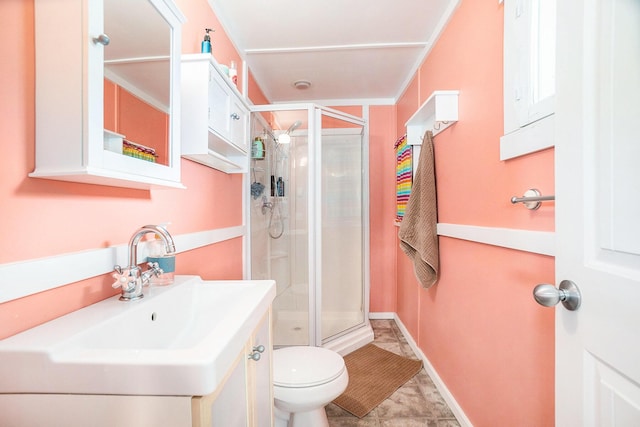 6026 Keeney Rd, Six Lakes, MI 48886 - bathroom with a stall shower and vanity