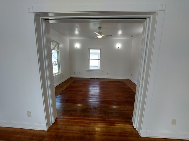 27 Rose St SW, Grand Rapids, MI 49507 - unfurnished room featuring hardwood / wood-style floors, baseboards, and ceiling fan