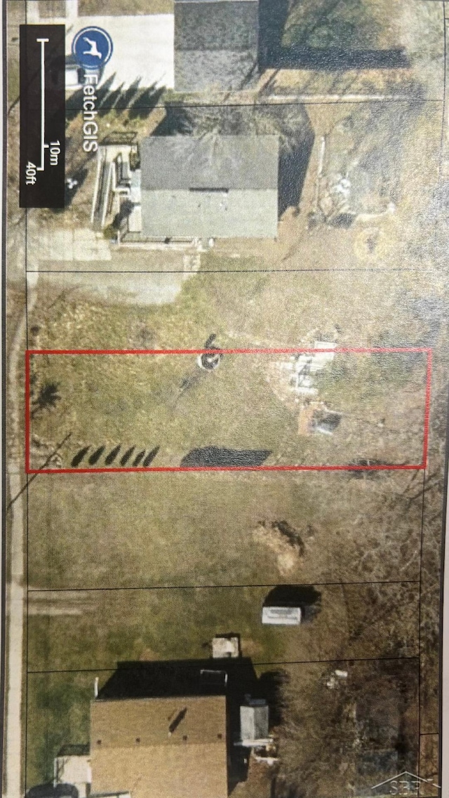 2093 California Ave, Bridgeport, MI 48601 - aerial view of property's location featuring property parcel outlined
