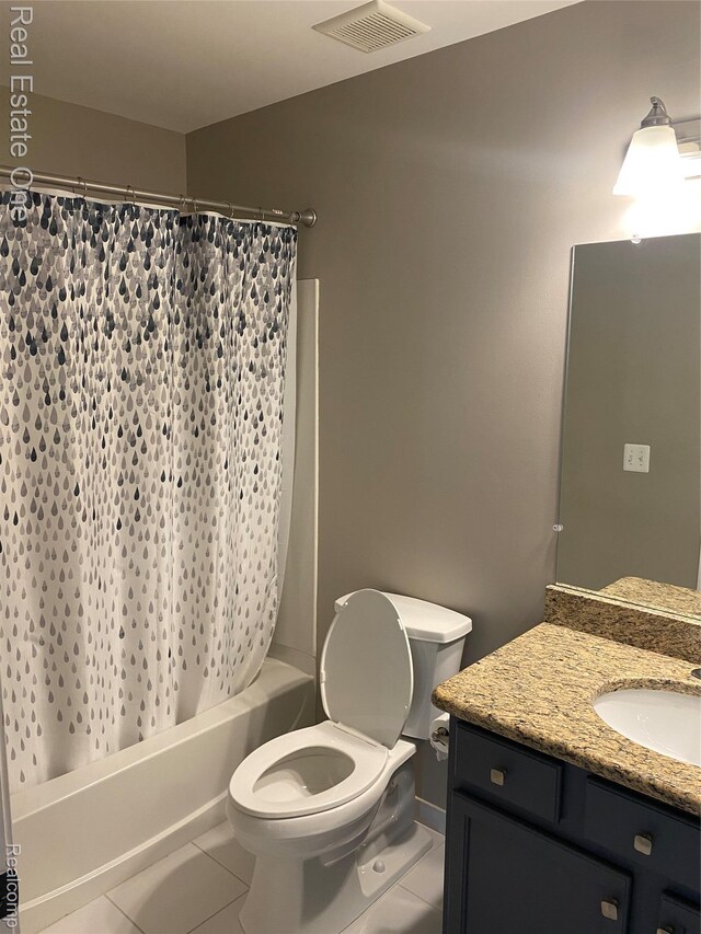 29337 Woodpark Cir Unit 60, Warren, MI 48092 - bathroom with tile patterned flooring, vanity, and shower / tub combo with curtain