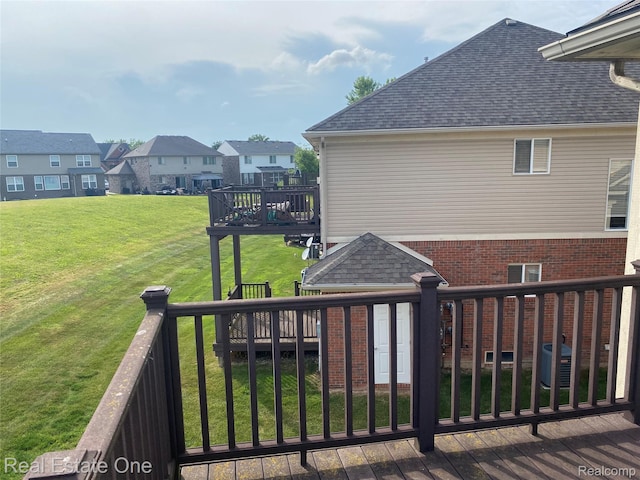 29337 Woodpark Cir Unit 60, Warren, MI 48092 - deck with a residential view and a yard