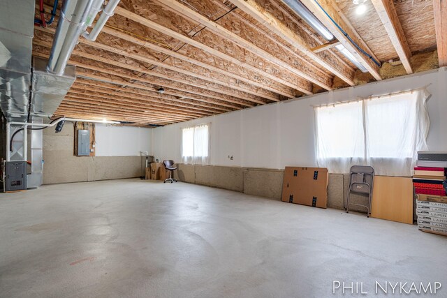 3880 Elm Ridge Dr, Holland, MI 49424 - below grade area with electric panel and heating unit