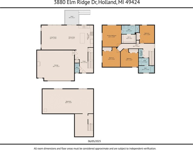 3880 Elm Ridge Dr, Holland, MI 49424 - floor plan / room layout