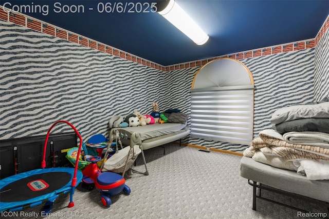 54613 Laurel Dr, Macomb, MI 48042 - miscellaneous room featuring wallpapered walls and carpet