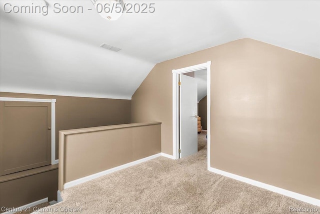 1731 N Franklin St, Dearborn, MI 48128 - bonus room featuring carpet, lofted ceiling, and baseboards