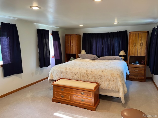 3742 W Barnes Lake Rd, Columbiaville, MI 48421 - carpeted bedroom with baseboards and recessed lighting