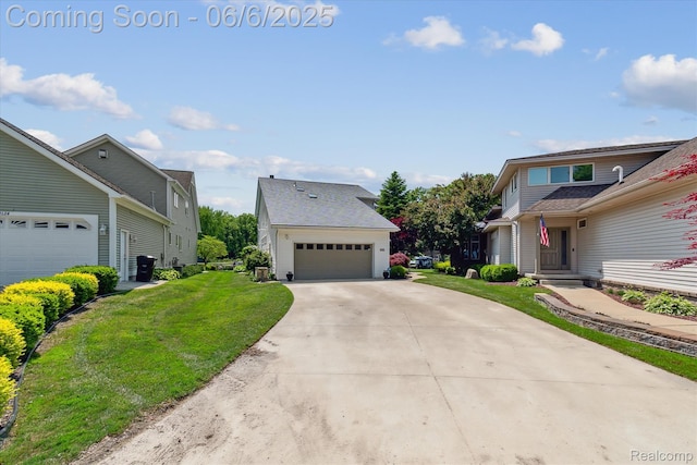 4118 Shoreview Ln, Whitmore Lake, MI 48189 - view of front of home featuring a front yard and concrete driveway