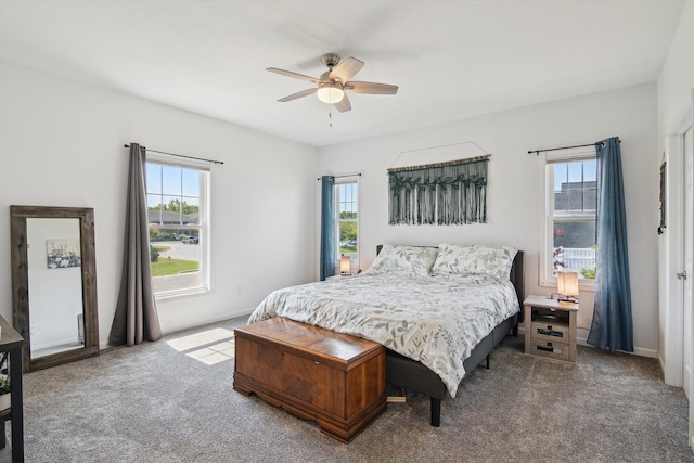 10 Windswept Ln, Hillsdale, MI 49242 - carpeted bedroom featuring ceiling fan and baseboards