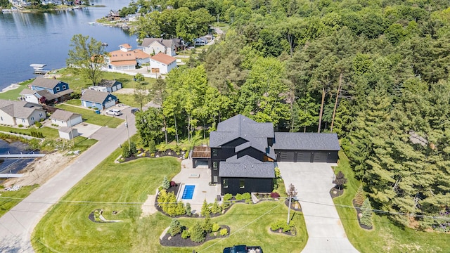 6646 E Eagle Lake Dr, Kalamazoo, MI 49009 - aerial view of residential area with a nearby body of water