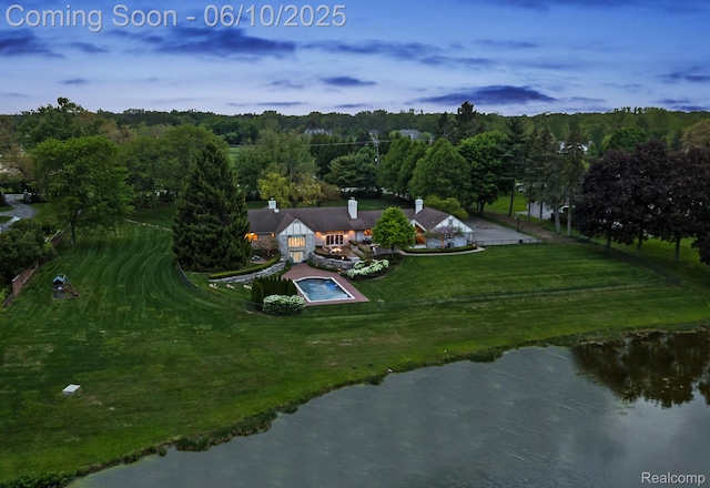 530 E Long Lake Rd, Bloomfield Hills, MI 48304 - aerial overview of property's location featuring a nearby body of water and a forest
