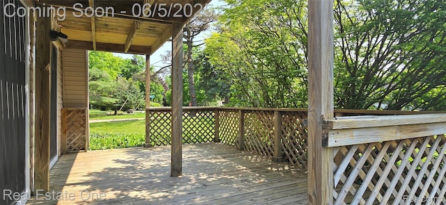 3825 Thomas Rd, Oxford, MI 48371 - wooden terrace with view of scattered trees