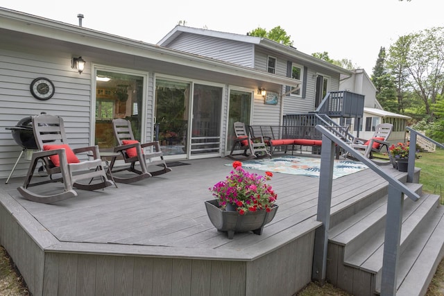 66 Meridian Ct, Mount Pleasant, MI 48858 - view of wooden terrace