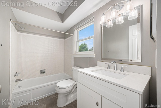 1360 Trailwood Path, Bloomfield Hills, MI 48301 - bathroom featuring toilet, shower / bath combination, and vanity