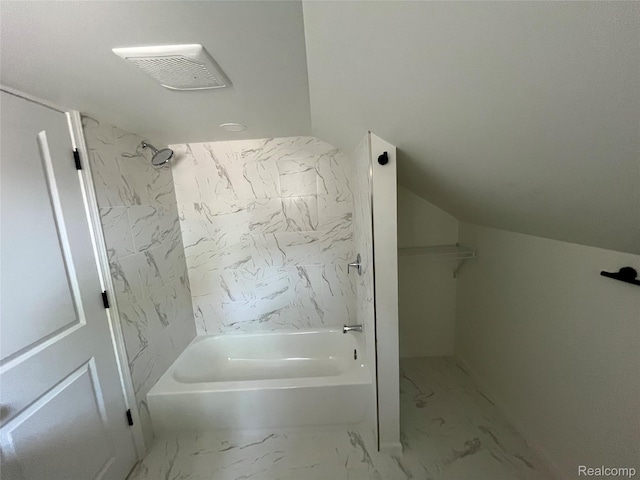 1015 9th St, Port Huron, MI 48060 - full bathroom with marble look tile flooring and bathing tub / shower combination