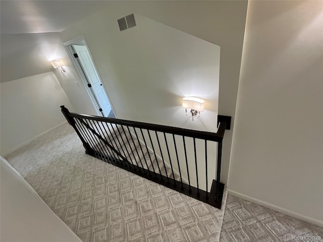 1015 9th St, Port Huron, MI 48060 - staircase with carpet flooring