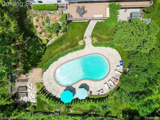 4383 Pine Tree Trl, Bloomfield Hills, MI 48302 - bird's eye view of a pool