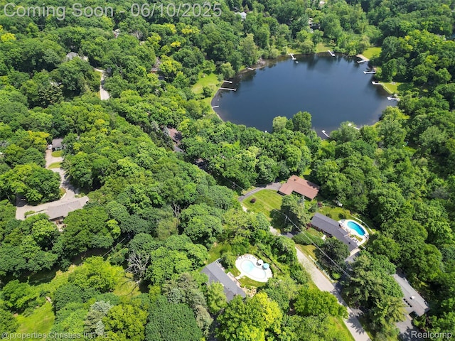 4383 Pine Tree Trl, Bloomfield Hills, MI 48302 - bird's eye view of a large body of water and a forest