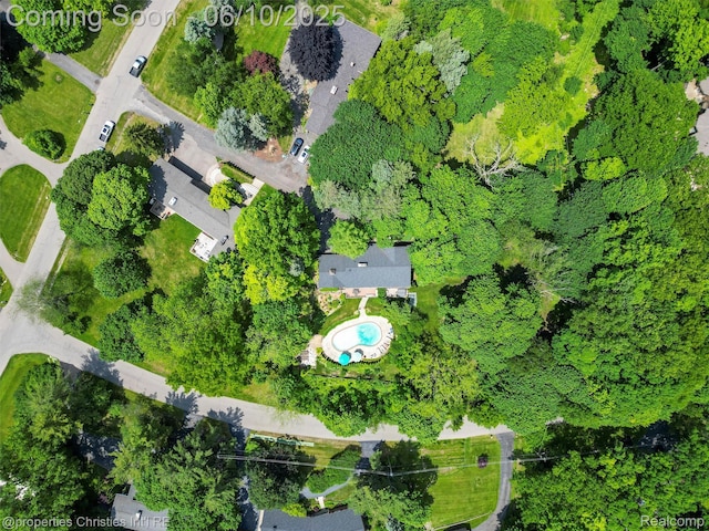 4383 Pine Tree Trl, Bloomfield Hills, MI 48302 - aerial view of a pool