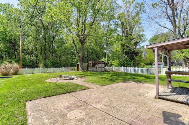 74219 Lambert Dr, South Haven, MI 49090 - view of yard with a fire pit and a patio