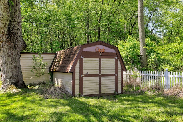 74219 Lambert Dr, South Haven, MI 49090 - view of shed with a forest view