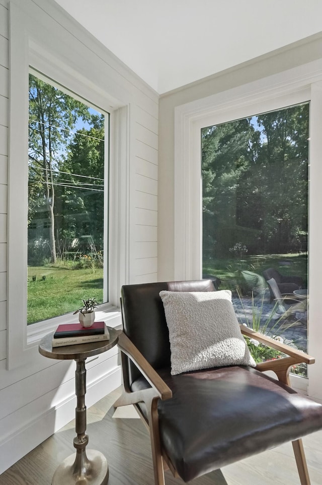 660 Sylvanwood Dr, Troy, MI 48085 - sitting room with wooden walls