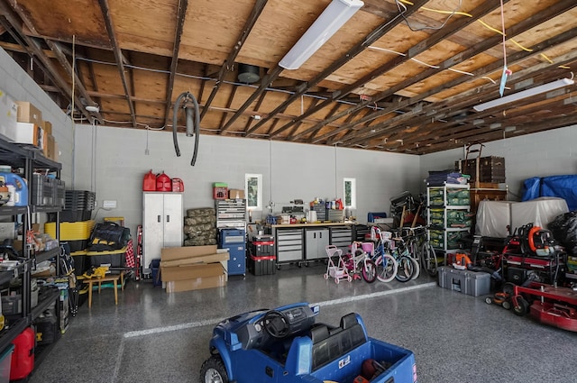 660 Sylvanwood Dr, Troy, MI 48085 - garage featuring concrete block wall